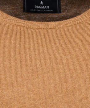 Strickpullover Rundhals, Baumwolle/Kaschmir