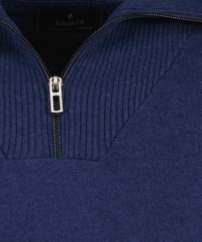 RAGMAN Sweater mit stand up collar and zip