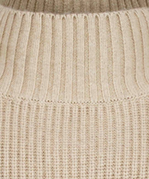 Rippenstrick-Pullover, Baumwolle/Kaschmir