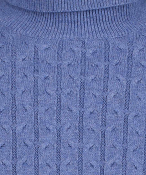 Strickpullover mit Rollkragen, Baumwolle/Kaschmir