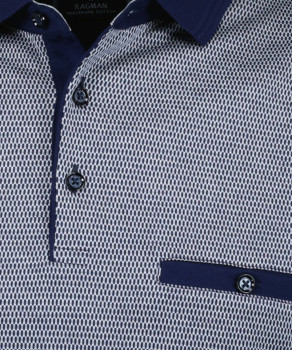 Polo tricolor, mercerised cotton