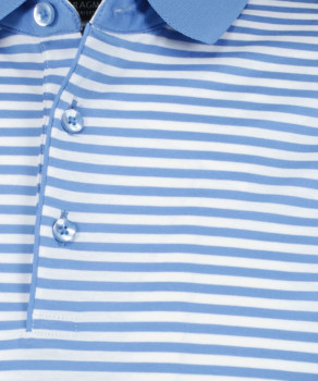 Striped Poloshirt, mercerised cotton