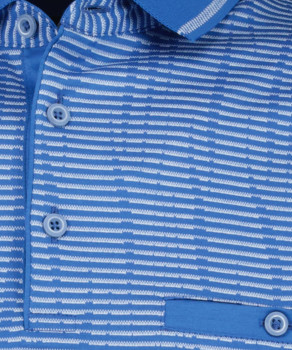 Mercerized Poloshirt with Stripes