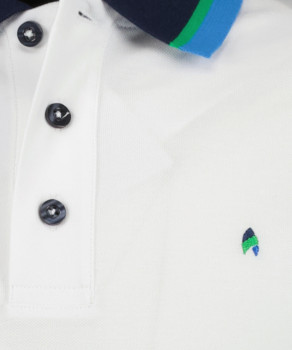 Piqué-Polo uni mit Tipping