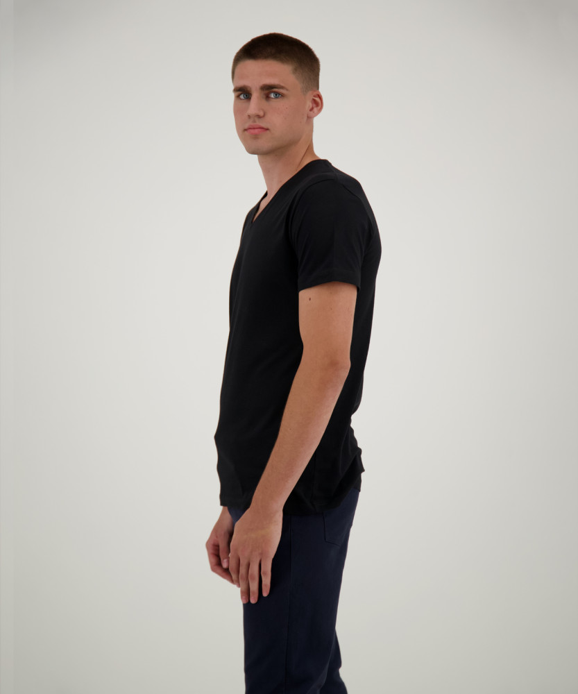 2 T-shirt double pack slimfit with V-neck